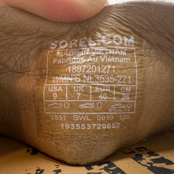 Sorel Ella Sandal Women's 9 Tan Off-White Summer Flats Gladiator Sandals Casual - Picture 2 of 9